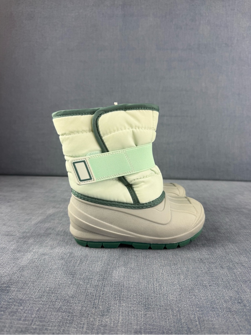 Cat & Jack Unisex Toddler Light Green Adjustable Winter Snow Boots SZ 7